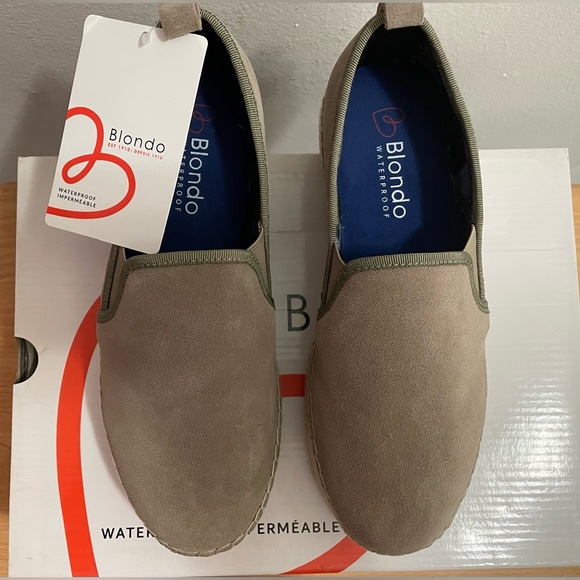 BLONDO BASHA ESPRADILLES WATERPROOF LEATHER SUEDE LOAFERS SHOES 5.5 B - Picture 6 of 11